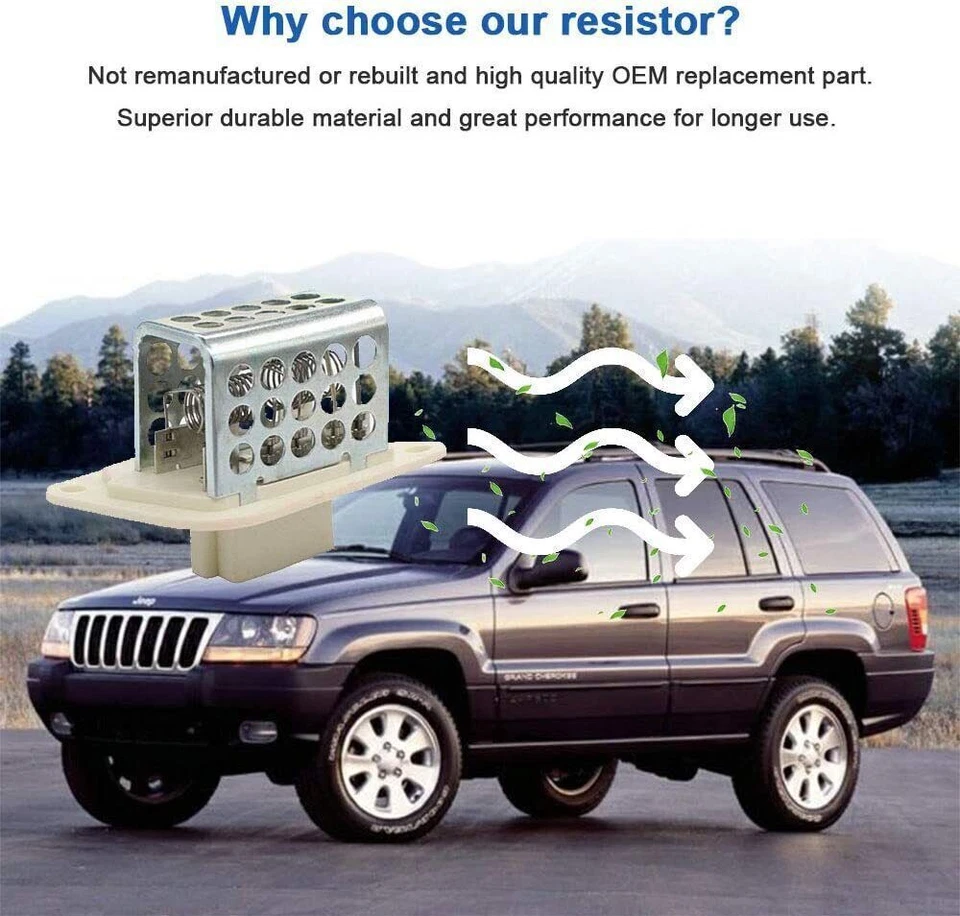 Heater Blower Motor Resistor Module For 97-01 Jeep Wrangler TJ Cherokee #4864957 - Image 4 of 4