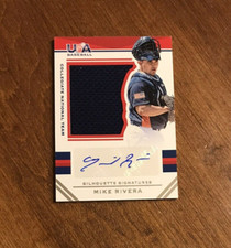 Mike Rivera 2017 USA Baseball Silhouette Game Blue Jersey Auto #18 Tigers /199