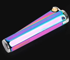 Jobon Hexagon  Oil Petrol Flint Wheel Gasoline Cigar Lighter w/gift box Rainbow