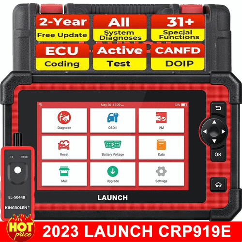 LAUNCH CRP919E Elite Bidirectional Car Diagnostic Tool OBD2 Scanner ECU Coding - Picture 1 of 14