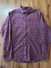 UNTUCKit Men's XL Long Sleeve Button Up Cotton Red Black Plaid Shirt
