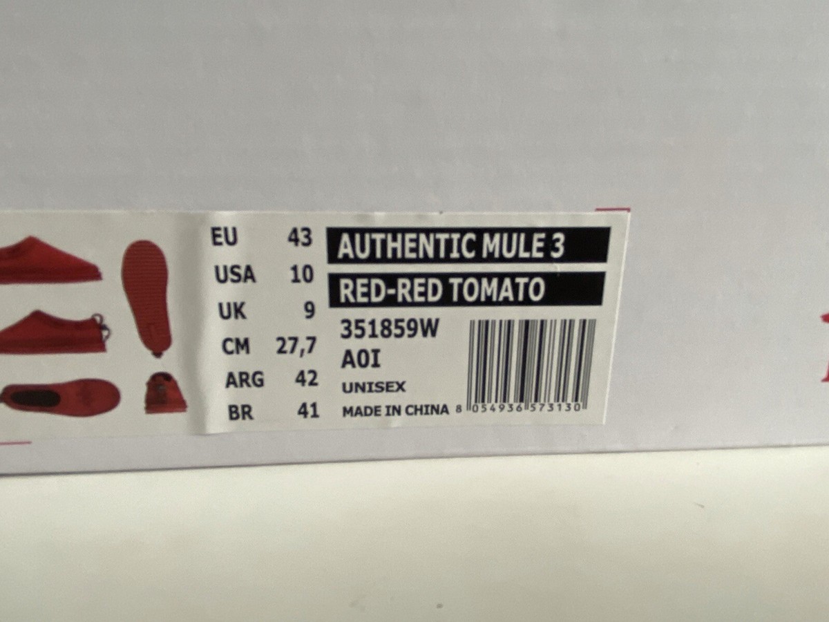 KAPPA Authentic MULE 3 Slip On Sandals Tomato Red Unisex  display picture 2