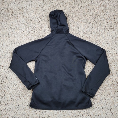 Adidas Jacket Girls Medium Black Zip Performance Hoodie Sweatshirt Run Outdoors - Picture 11 of 13