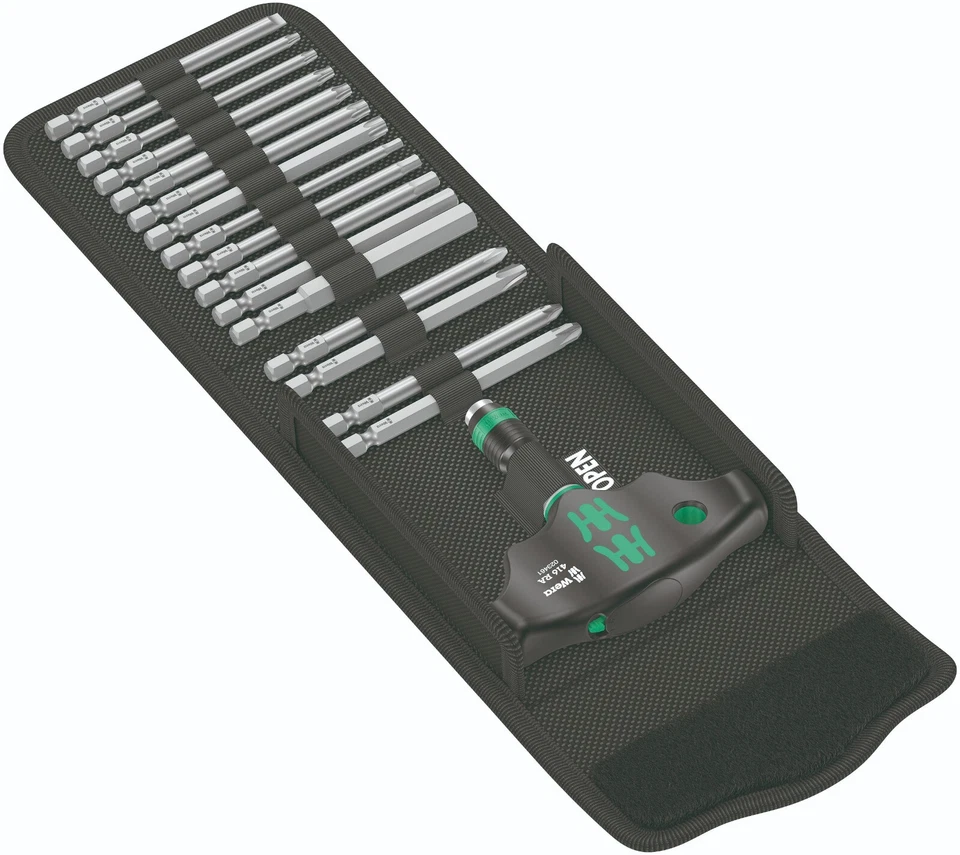 Wera Kraftform Kompakt 400 RA Set 1 Ratcheting T-Handle Set Metric 05023471001 - Image 2 of 4