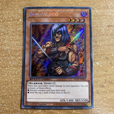 🔥 Yu-Gi-Oh! DON ZALOOG SECRET RARE SGX1-ENI04 1ST EDITION SPEED