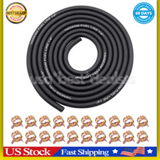1/4 Inch ID Fuel Line Hose 10Ft + 20 Hose Clamps for Small Gas Engines-Free Ship