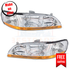 Headlight Set Of 2 Halogen Left Right Side For 1998-2000 Honda Accord Headlight Set Of 2 Halogen Left Right Side For 1998-2000 Honda Accord