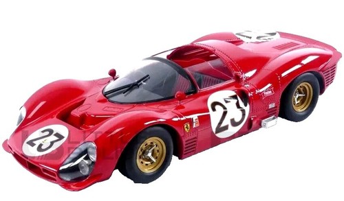 1/18 AB Models Ferrari 365 P2 White Elephant Car #26 1967 Le Mans