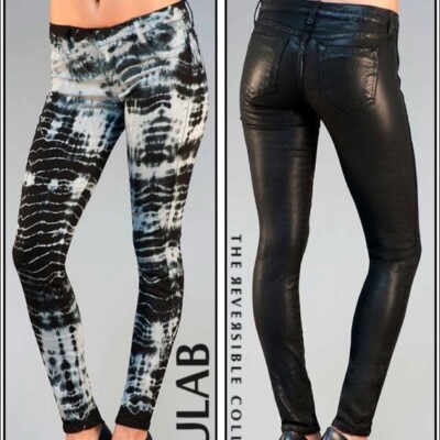 BLEULAB Reversible Detour Legging Alligator Tie Dye Black