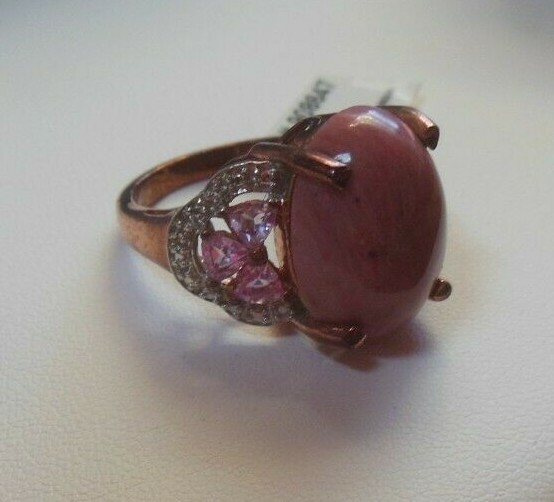 KARIS Collection Ring Pink Jasper & Pink Sapphire Rose Gold Bond