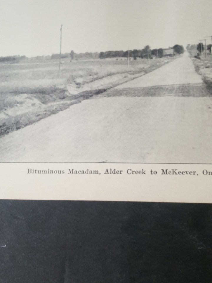 1913 photo plate Alder Creek to Mckeever Road new road Oneida county