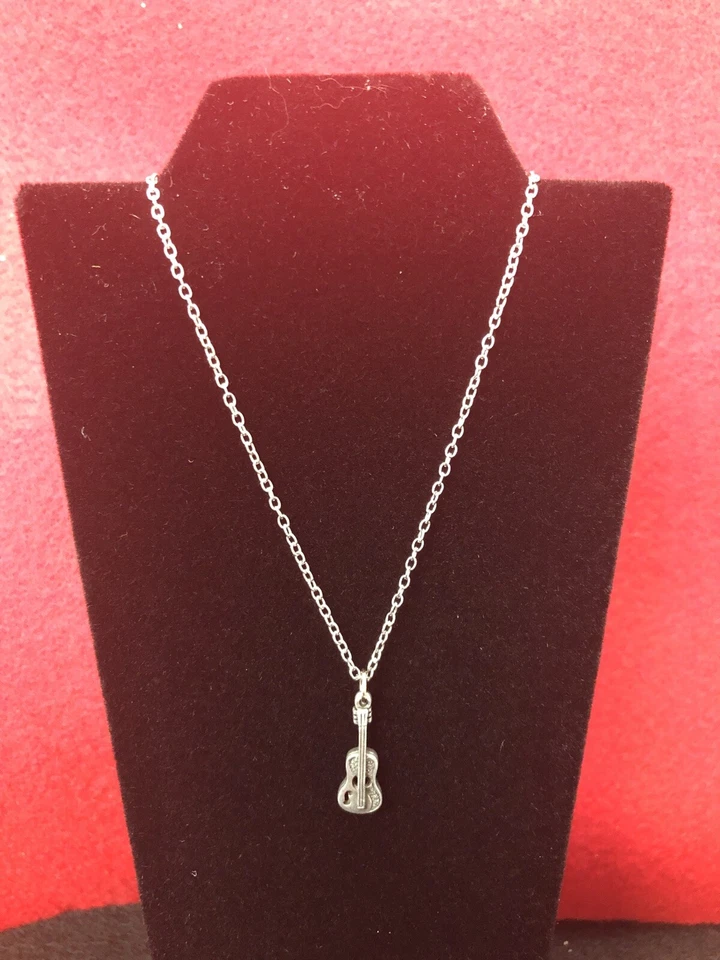Оловянная гитара подвеска с ожерелье ожерелье (ref #79) - Изображение 2 из 3