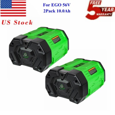 2Pack 10.0Ah For Genuine EGO BA5600T Power + 56V 10Ah Lithium Battery Replace