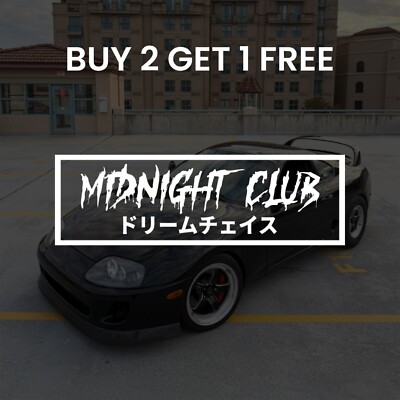 MIDNIGHT CLUB VINYL sticker JDM Endless Nights Decal NIGT RUNNER