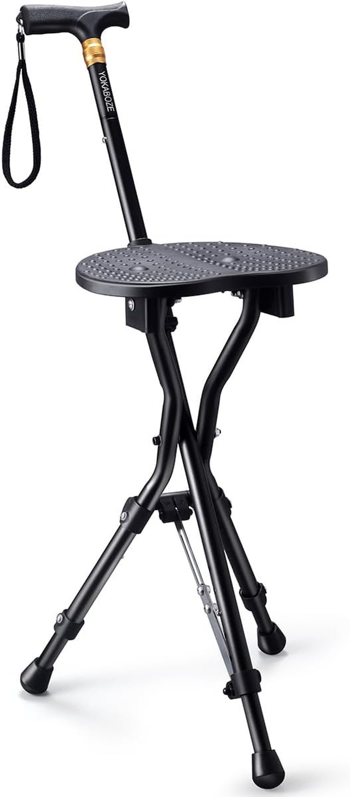 Cane with Seat, Foldable Chair, Hiking Stick, for Camping, Hiking, Lightweight A