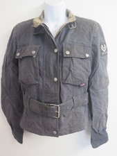 Vintage Belstaff Short Roadmaster Waxed Cotton Jacket Uk 14 Euro 42 Blue