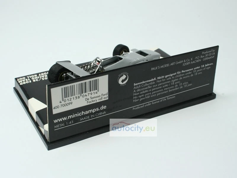 MINICHAMPS DE TOMASO 505/38 FORD FRANK WILLIAMS RACING TEAM FACTORY RO 400700099 - Immagine 3 di 4