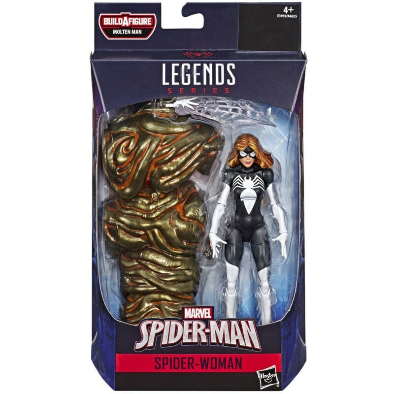 Figurine Spider-Woman Hasbro Marvel Legends Series 6" rouge et jaune en PVC