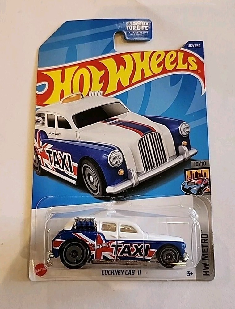2022 Hot Wheels #102 Cockney Cab II (white/blue)