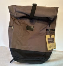Origaudio El Dorado Roll-top Backpack Bag NEW  Brown/Black Multi Pocket