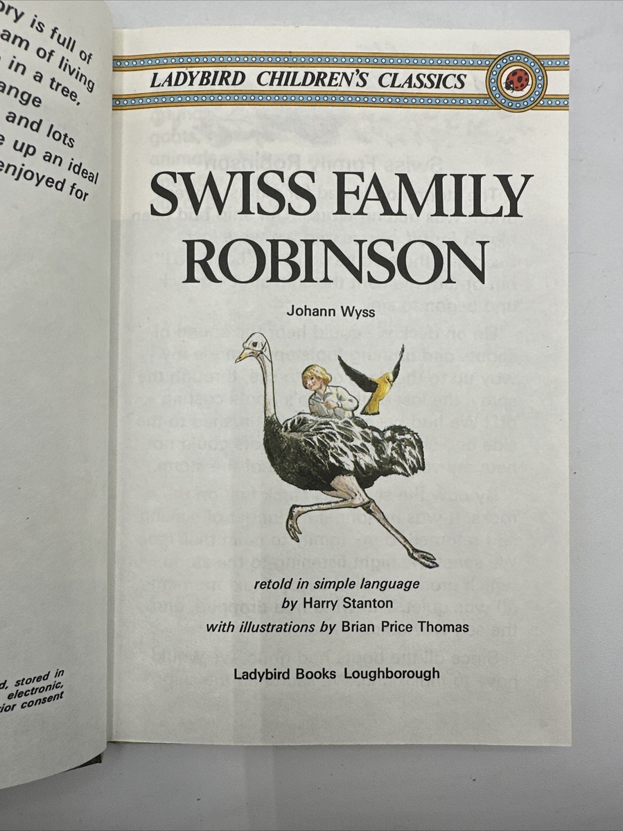 Ladybird Children's Classics Swiss Family Robinson Hardcover 1979