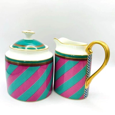 Pip Studio Chique Stripes Sugar Pot Creamer 2 Piece Set