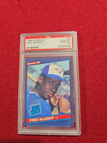 1986 Donruss Fred McGriff Rookie RC PSA 10 Gem Mint HOF