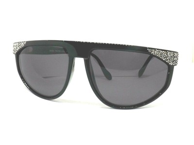 ROCCOBAROCCO 714 occhiali da sole donna con strass neri plastica vintage  italia | eBay