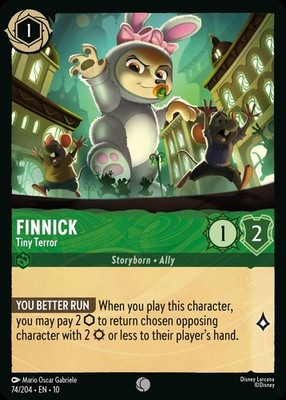 Lorcana Finnick - Tiny Terror Whispers in the Well 74/204 NM