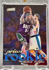 MINT 1998-99 STADIUM CLUB ROBERT TRAYLOR PRIME ROOKIE #P6 BUCKS BASKETBALL CARD. rookie card picture