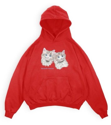 Seventh Heaven CAT Sweatshirt Hoodie Mens M Fashion Designer John Ross
