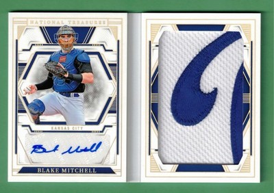2025 Panini National Treasures BLAKE MITCHELL Auto Jumbo Patch Booklet 5/10