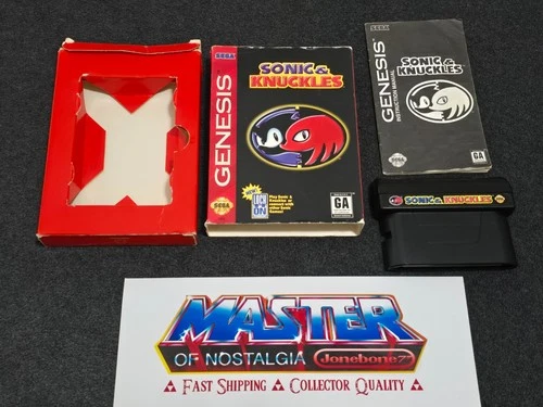 Sega Genesis SONIC & KNUCKLES CIB Complete Case Box Game Cardboard