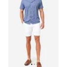 Peter Millar Salem Performance Shorts Men 36 White Wicking Golf Quick Dry Preppy
