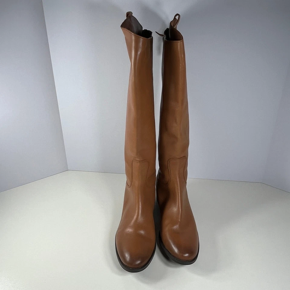 Botas de Equitação Sam Edelman Penny Feminina Tamanho 9.5M Couro Uísque Puxar no Meio da Panturrilha - Imagem 2 de 4
