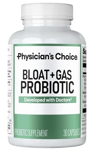 Physician's CHOICE Bloat & Gas Probiotic 5-in-1 Proactive Support + Daily Relief