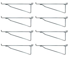  8 Pack Metal 10 Inch Mega Shelf Bracket Garage Hanger for 1/8"  1/4" Pegboard