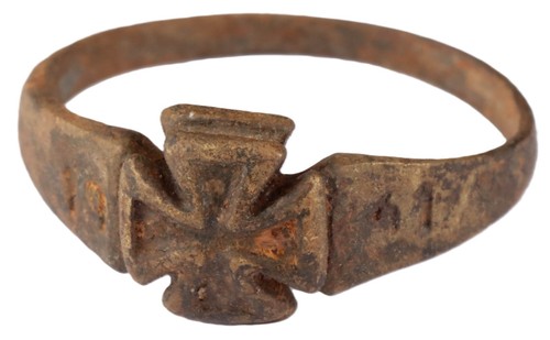 1941 Ring WW2 German Iron Cross Germany WWII Wehrmacht Knights Templar Celtic