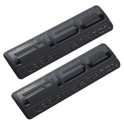 #ad #ad 2Pc 04 08 Front Fender F150 Lariat 5.4 Triton Emblem Nameplate Black $37.99