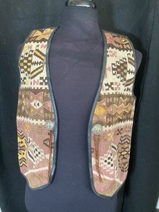 Wow! Hand Woven Wool Middle Eastern Tribal Vest Made From Rug Size38