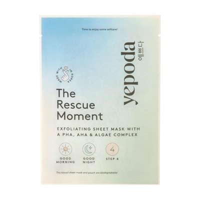 The Rescue Moment, Peeling Stoffmaske mit PHA & AHA, Illuminator und P...