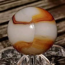 Peltier Glass Rainbo Marble. .67" Mint -
