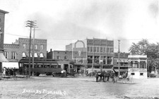 Street View Public Square Trolley Car Plymouth Ohio OH - Reprint