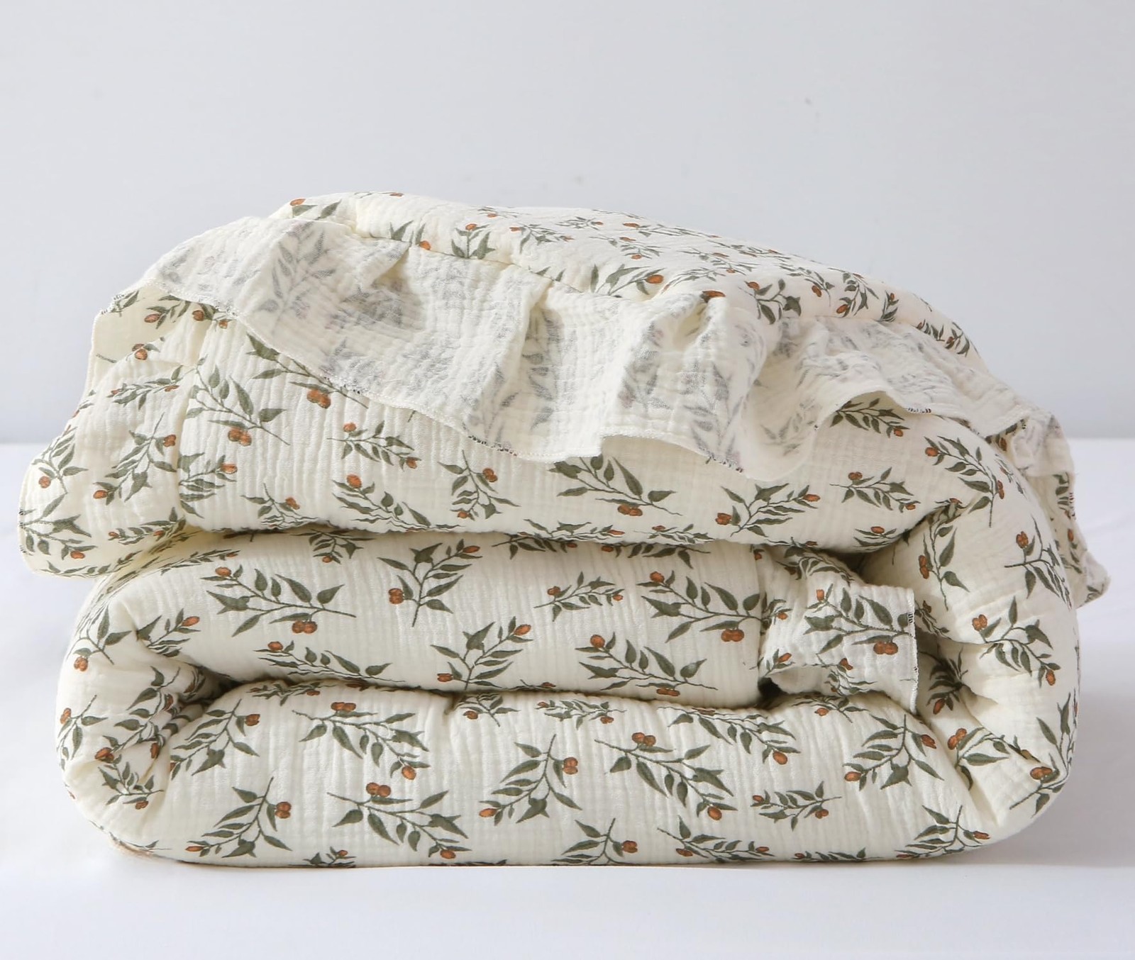 100% Cotton Muslin Reversible Baby Blanket Ultra Soft Cozy Crib Quilt