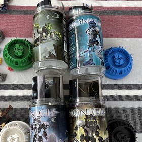 LEGO Bionicle HUGE Lot Set Toa Nuva Mata Turaga Bohrok Nui-Rama Canisters Manual