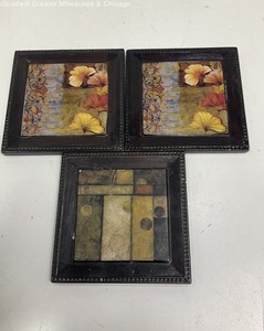 Ambiance By Thirstystone Multicolor Floral Geometric Modern Stone Coaster