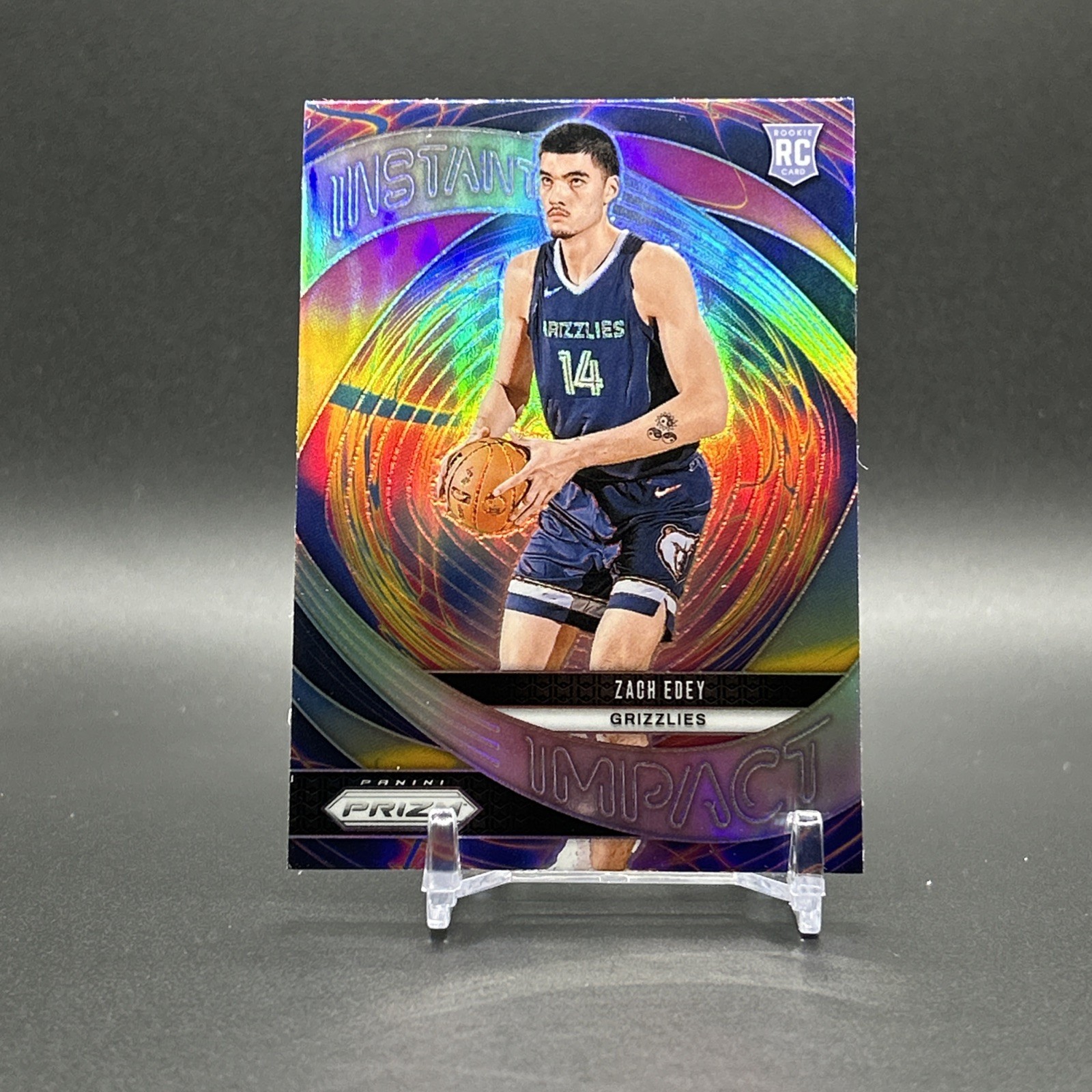 2024-25 Prizm Zach Edey Instant Impact RC Silver #25 Grizzlies