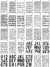 30 Pieces Letter Stencils for Painting 4 X 7 Inch Alphabet Reusable Plastic Numb