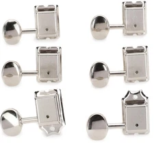 Gotoh SD91 Tuners - 6-in-line Nickel with Metal Buttons