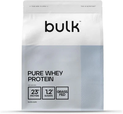 Bulk Pure Whey Protein Powder Shake, Unflavoured, 1 kg, Packaging May Vary